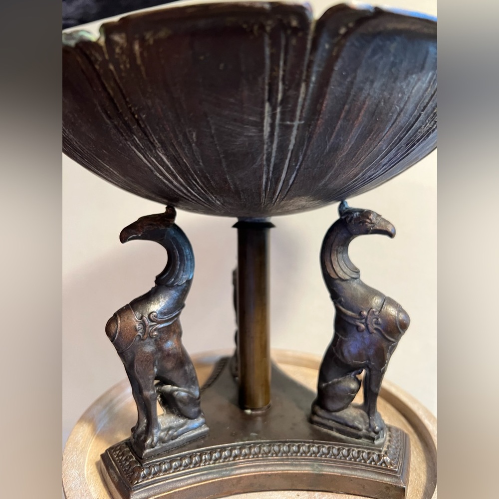 Antique Tazza/compote With Wingless Griffin Base -RARE